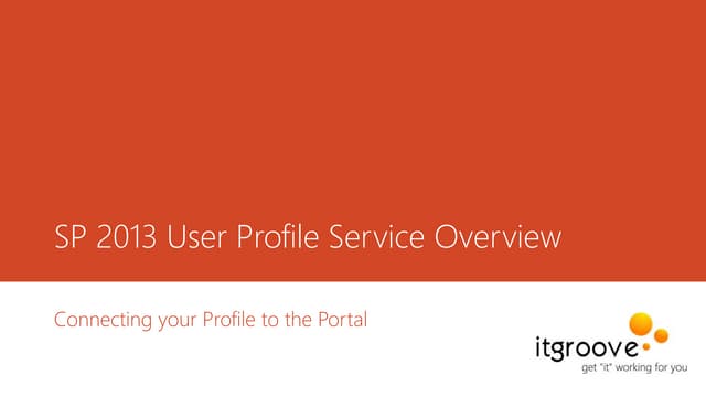 Introduction to the SharePoint 2013 User Profile Service