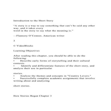 Introduction to the Short Story A story is a way to say s.docx