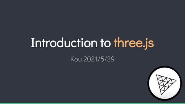 Introduction to three.js