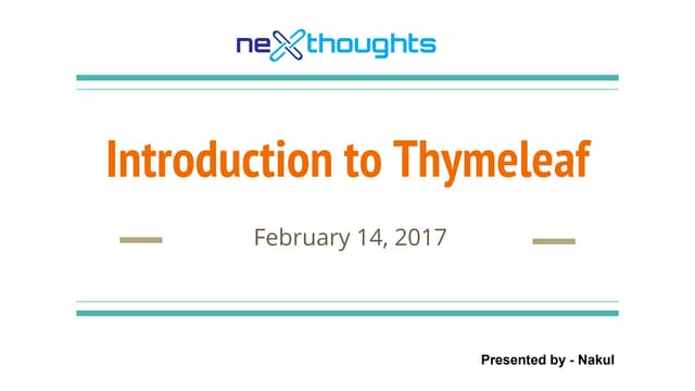 Introduction to thymeleaf