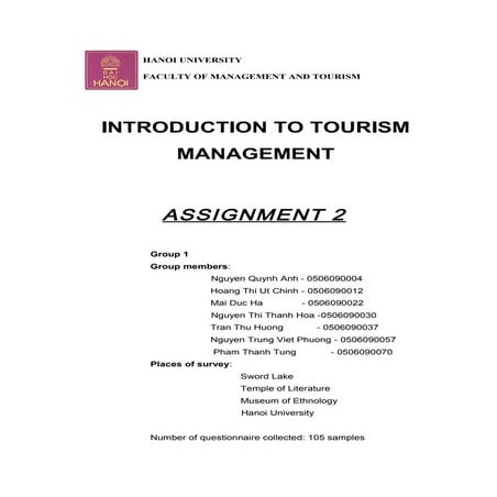Introduction to Tourism Management (2007)