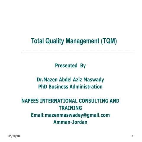 Introduction to TQM