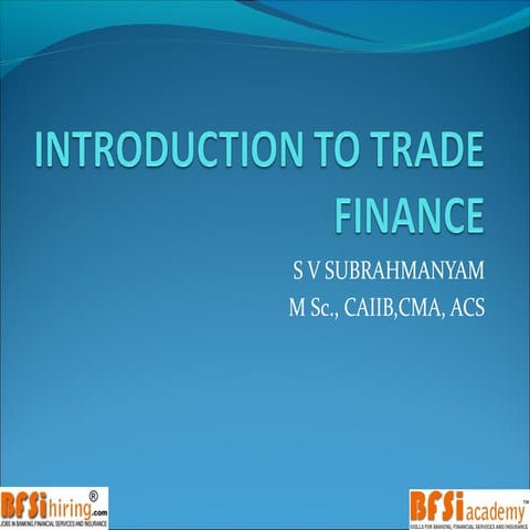 Introduction to Trade Finanace 
