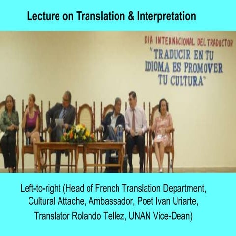 Translation vs. Interpretation 