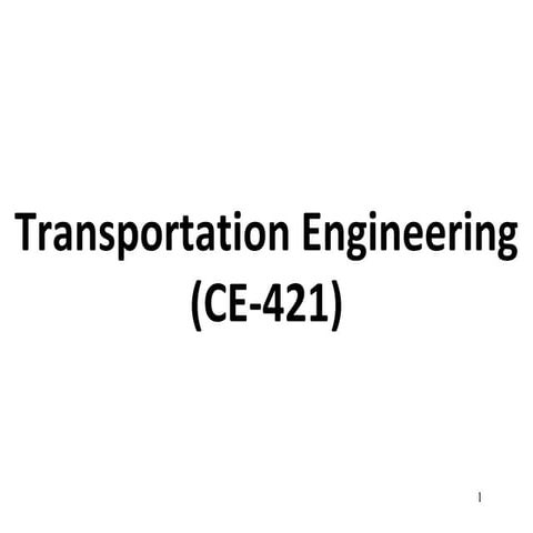 Introduction to transportation engineering