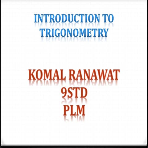 Introduction to trigonometry [autosaved]