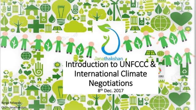 Introduction to UNFCCC & International Climate Negotiations