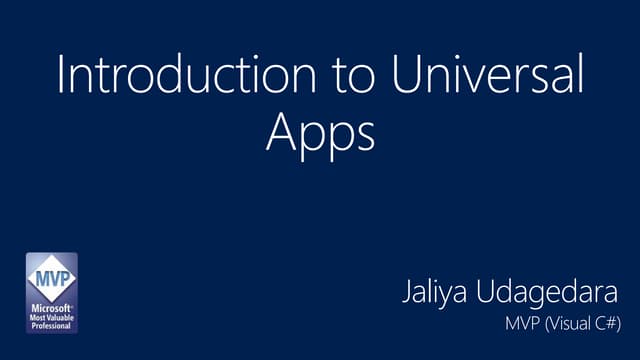 Introduction to Universal Apps