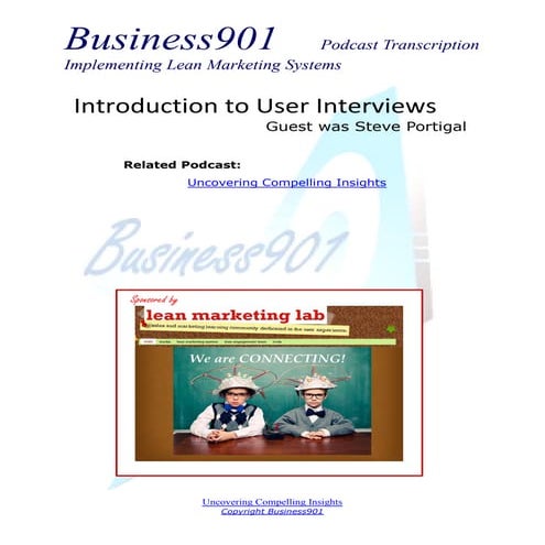 Introduction to User Interviews