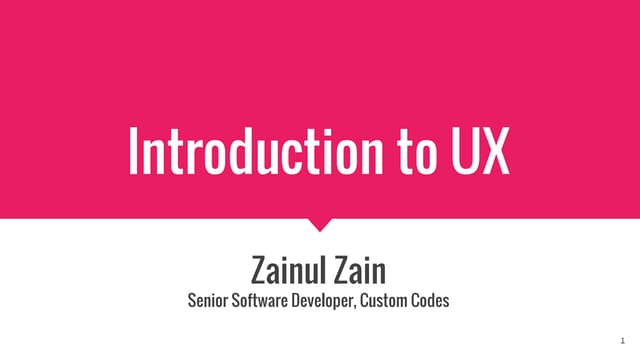 Introduction to UX for Mesiniaga Academy