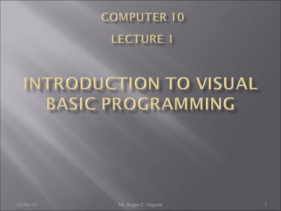 Visual basic menu | PDF