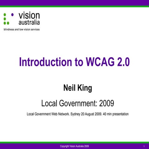 Introduction To WCAG 2.0