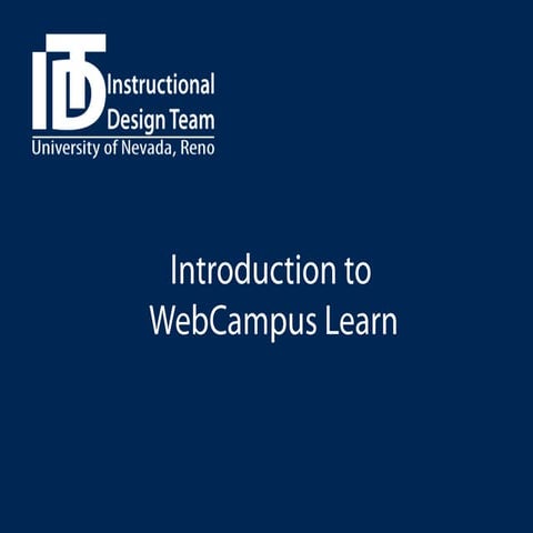 Introduction to web campus learn workshop