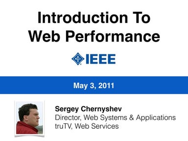 Introduction to web performance @ IEEE