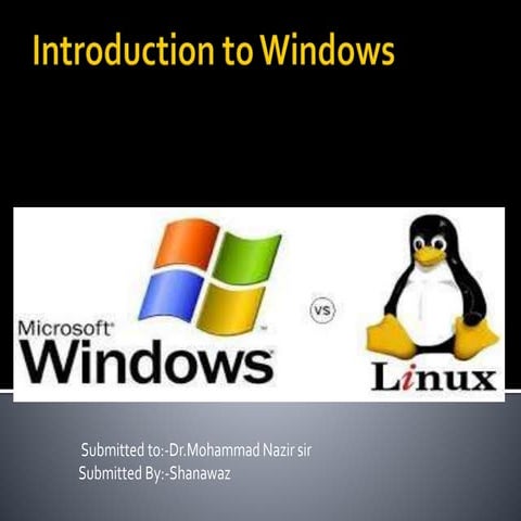 Introduction to windows shanawaz