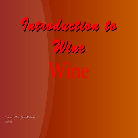 Introduction to wine presentation