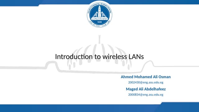 Introduction to wireless LANs ASU FE.pptx