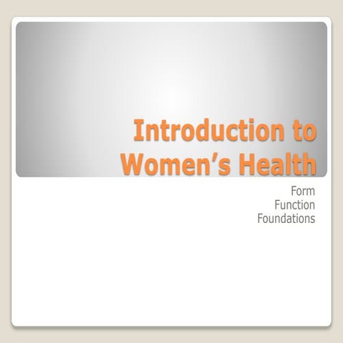 Women health presentation | PPTX