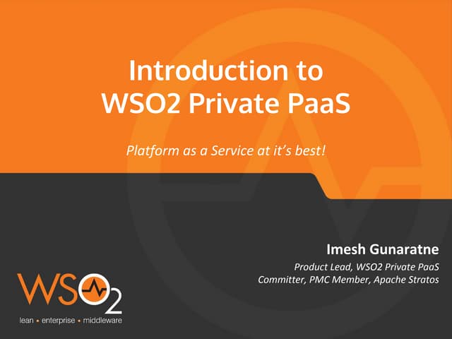 Introduction to WSO2 Private PaaS 4.1.0