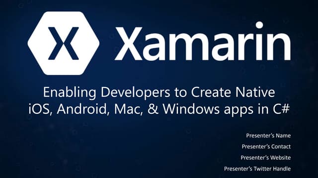 Introduction to xamarin