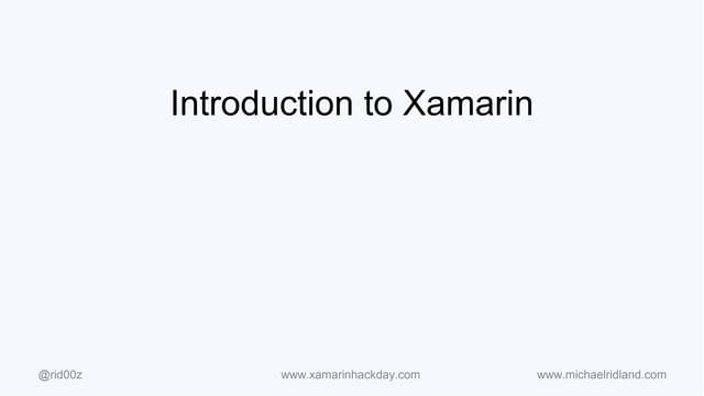 Introduction to Xamarin
