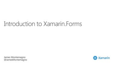 Introduction to Xamarin.Forms