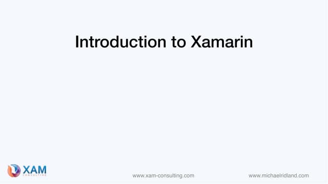 Introduction to Xamarin