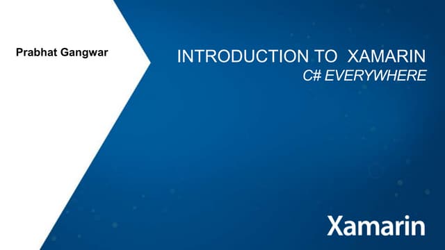 Introduction to xamarin