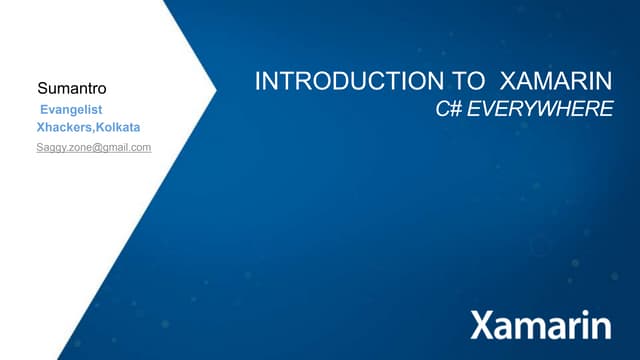 Introduction to xamarin  