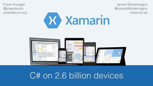 Introduction to Xamarin 3 Seattle Mobile .NET Developers Group