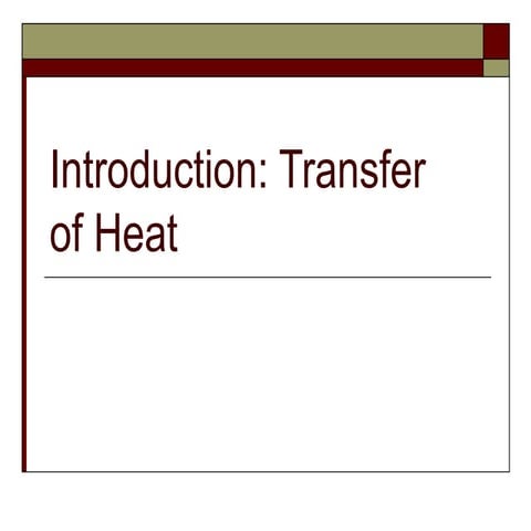 Introduction transfer of_heat