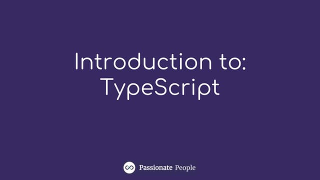 Introduction to TypeScript | PPTX