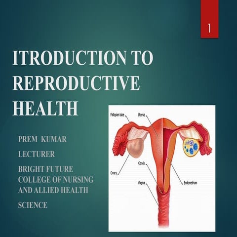 INTRODUCTION TO REPRODUCITVE HEALTH NURSNIG | PPTX
