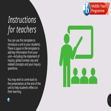Introduction_unit_example for the MYP middle years programme | PPTX
