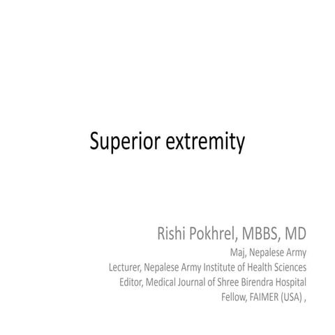 Introduction upper limb