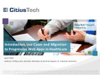 Progressive Web Apps in Healthcare