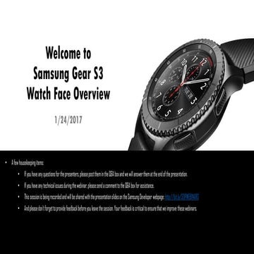 Introduction to Watch Face Development with Tizen Studio