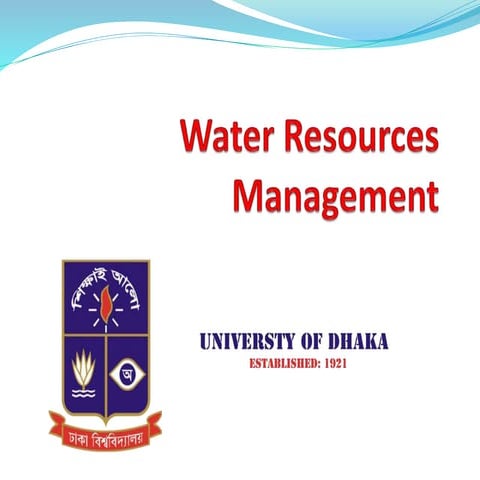 Introduction to Water Resource Management