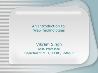introduction to web technology