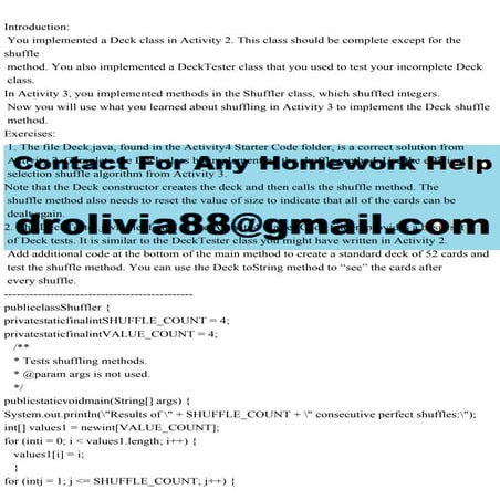 Introduction You implemented a Deck class in Activity 2. This cla.pdf