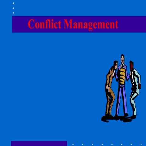 Introductory class of conflict management