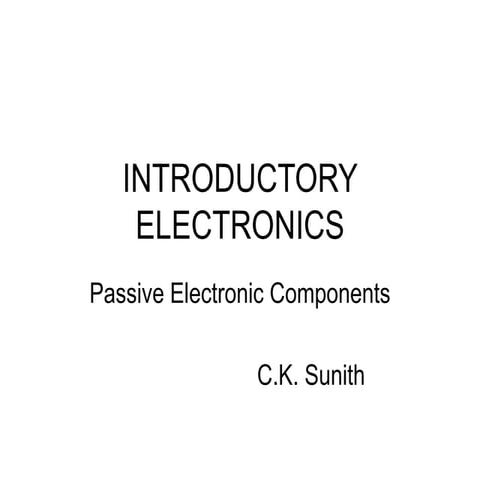 Introductory electronics | PPT