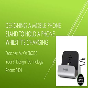 Introductory lesson   designing a mobile phone stand