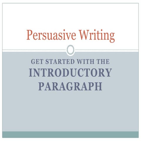 Introductory paragraph