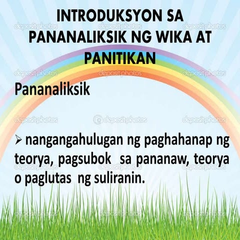 Introduksyon sa pananaliksik wika at panitikan