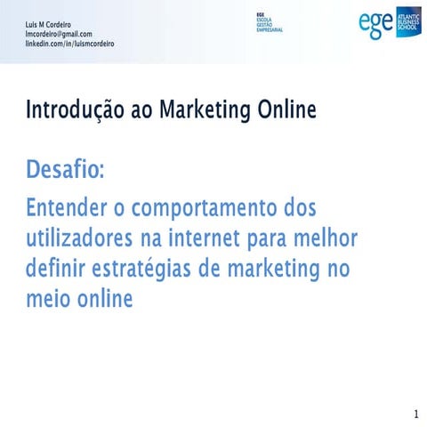 Introdução ao Marketing Online
