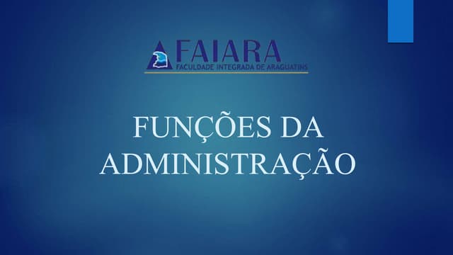 Funções da Administração
