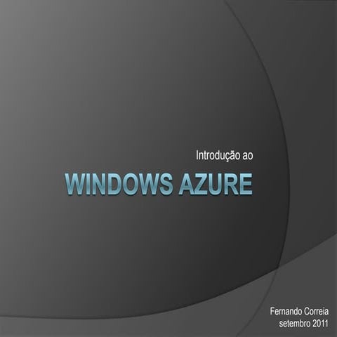 Introdução ao Windows Azure