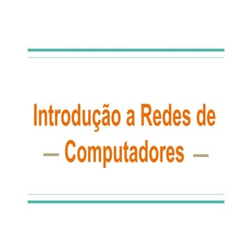 Introdução a Redes de Computadores - Em pdf