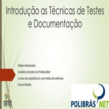 Introdução as Técnicas de Testes e Documentação